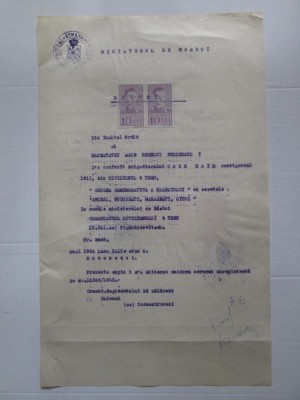 Rar! Brevet Crucea Comemorativa a Rasboiului cu 4 barete conferit unui General foto