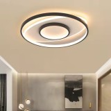 Lustra LED cu telecomanda FIGURATO, 120W, 3 Cercuri, lumina Rece/Calda/Neutra, Dimabila, Negru ModernLight Concept