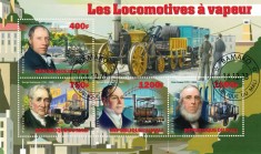 MALI 2023 - Trenuri cu aburi / set complet-colite + bloc (4 imagini)