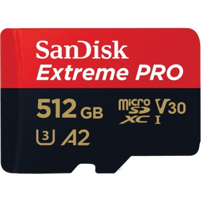 Card Memorie microSDXC SanDisk Extreme Pro, 512Gb, Clasa 10 / UHS-1 U3, Cu Adaptor SDSQXCD-512G-GN6MA foto