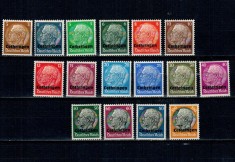 Lorena (ocupatia Germana) 1940 - Supratipar pe Hindenburg, serie nestampilata cu sarniere