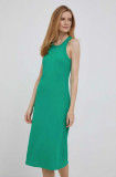 GAP rochie culoarea verde, midi, mulata