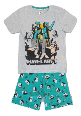 Pijama Minecraft ORIGINAL Steve 9-10 ani + Bratara Minecraft CADOU !! foto