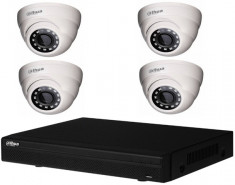 Kit 4 camere supraveghere 2MP, IR 20m Dahua, Interior + DVR 4 canale Dahua foto