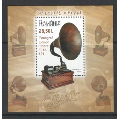 Romania 2020 - LP 2275a nestampilat - Colectii romanesti: fonografe - colita