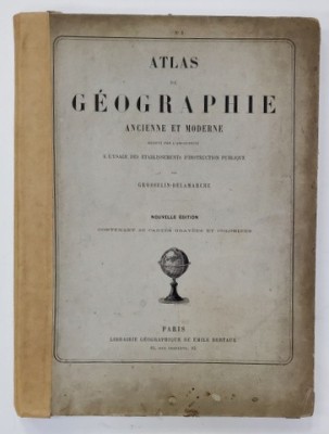 ATLAS DE GEOGRAPHIE ANCIENNE ET MODERNE par GROSELLIN - DELAMARCHE , 1891 foto