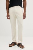 Pepe Jeans pantaloni SLIM CHINO POPLIN bărbați, culoarea bej, drept, PM211873