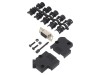 Conector D-Sub Mamă 9 Pini Lipire ENCITECH Negru Set Complet
