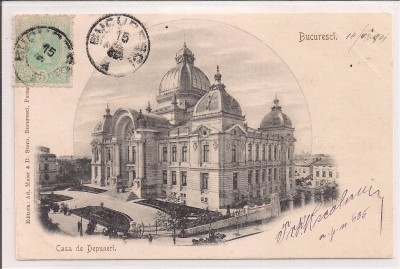 Carte postala circulata in anul 1901 Bucuresti foto