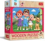 Puzzle din lemn CoComelon Trefl 24 piese pentru copii si prescolari
