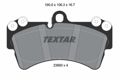 TEXTAR 2369302 set placute frana,frana disc foto
