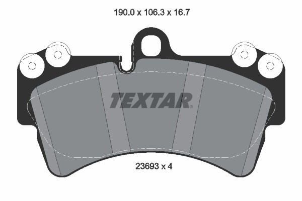 TEXTAR 2369302 set placute frana,frana disc