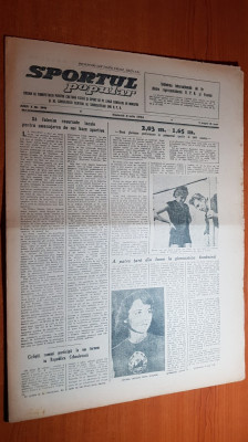 sportul popular 3 iulie 1953-romania a 4 din lume la gimnastica,iolanda balas foto