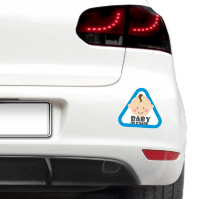 Sticker Baby on board - Baietel (color) foto