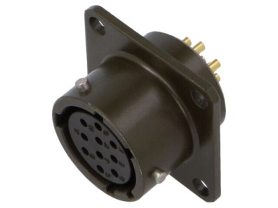 Conector circular soclu mamă AMPHENOL PT/451 10 pini 7,5A 600V drept foto