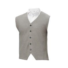Vestă tricotată bărbătească slim gri V033