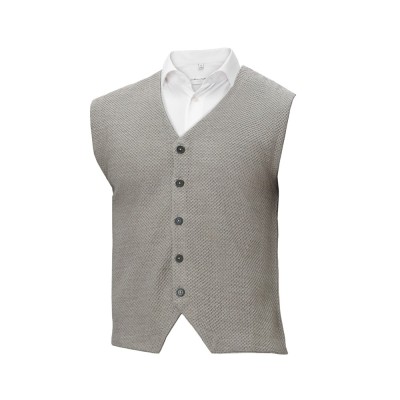 Vestă tricotată bărbătească slim gri V033 foto