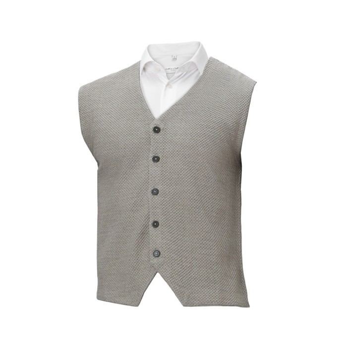 Vestă tricotată bărbătească slim gri V033