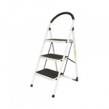 Scara metalica pliabila 3 trepte antiderapante late, 150kg, inaltime 127 cm