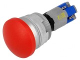 Comutator apăsare 22mm, 2 NC NO