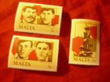 Serie Malta 1985 - 76 Ani Independenta ,3 valori, Nestampilat