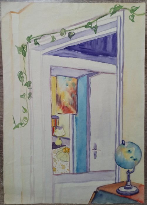 Interior// acuarela nesemnata