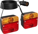 Set Lampi Stop Remorca cu Magneti + Cabluri Universal - Kit Semnalizare Remorci, Auto, Universal