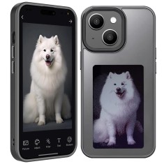 Husa premium iPhone 15 Asteroid GSM SmartScreen NFC, negru