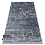 Covor DE LUXE modern 2083 ornament vintage - structural gri, 200x290 cm, Dreptunghi, Poliester