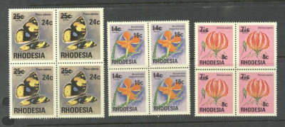 Rhodesia 1976 Definitives overprints x 4 MNH DC.113 foto