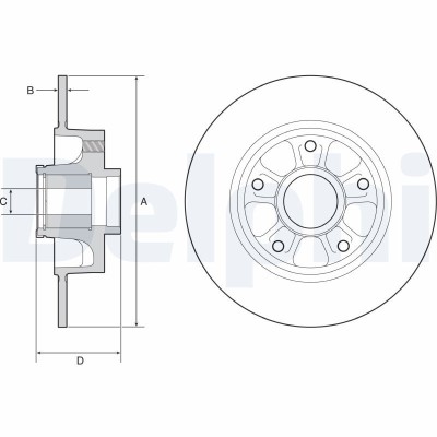 DELPHI BG9230RSC Disc frana foto