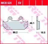 Set placute frana fata TRW MCB624SV - Cagiva Canyon - Elefant - Honda NX 500 Dominator - VT 600 Shadow - XRV 650 Africa Twin