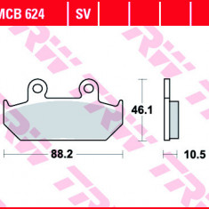 Set placute frana fata TRW MCB624SV - Cagiva Canyon - Elefant - Honda NX 500 Dominator - VT 600 Shadow - XRV 650 Africa Twin