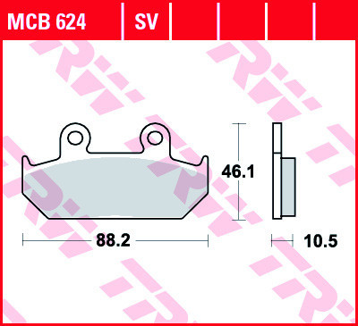 Set placute frana fata TRW MCB624SV - Cagiva Canyon - Elefant - Honda NX 500 Dominator - VT 600 Shadow - XRV 650 Africa Twin foto