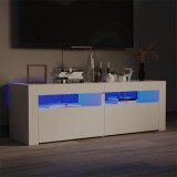 Gossi comoda tv cu lumini led, alb, 120x35x40 cm