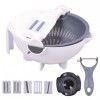 Taietor manual de legume,9 in 1 castron cu scurgatoare, ustensile detasabile, Oem