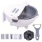 Taietor manual de legume,9 in 1 castron cu scurgatoare, ustensile detasabile