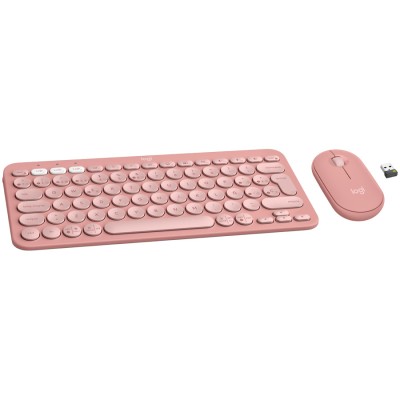 LOGITECH Pebble 2 Combo - TONAL ROSE - (US) INTL - 2.4GHZ/BT - N/A - INTNL-973 - UNIVERSAL &amp;quot;920-012241&amp;quot; (timbru verde 0.8 lei) foto