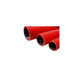 Cumpara ieftin Teava Corugata PEHD Rosu 40mm, 450N, Tehnoworld, Protectie Cabluri, Rezistenta Compresiune, -40&deg;C...+60&deg;C