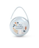 Cutie pentru suzeta Suavinex Wonderland albastru, 2 compartimente detasabile, maner flexibil, igiena maxima