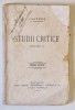 STUDII CRITICE de I. GHEREA , VOLUMUL IV , 1925