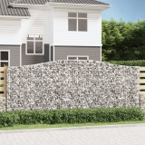 VidaXL Coș gabion arcuit, 10 buc, 400x30x160/180 cm, fier galvanizat