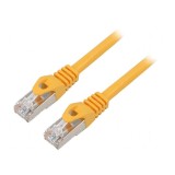 Patch cord F/UTP 6 litat CCA PVC galben 1m 26AWG