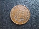 Africa de Sud : 1 penny 1941 _ moneda din bronz _ regele George al VI lea