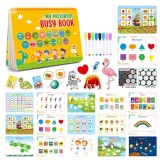 Set educativ Montessori,carte, activitati prescolare, cu autocolante si markere, Oem