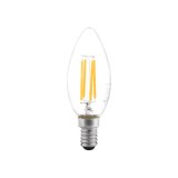 Bec LED Filament Lumanare 4W E14 6500K Clar Total Green, 420lm, 220-240V, Durata 20000h