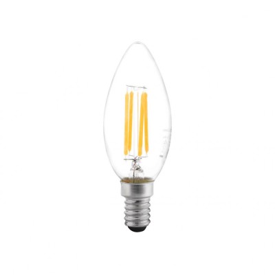 Bec LED Filament Lumanare 4W E14 6500K Clar foto