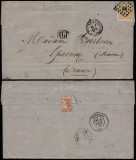 Belgium 1871 Postal History Rare Cover Bruxelles Nord to Epernay France D.911