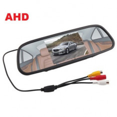 Display auto AHD de 5" pe oglinda retrovizoare