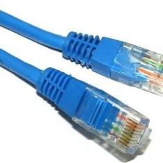PATCH CORD UTP SPACER Cat5e, cupru-aluminiu, 0.5 m, albastru, AWG26, &quot;SP-PT-CAT5-0.5M-BL&quot; (timbru verde 0.08 lei)